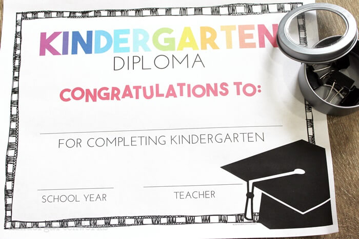 Free Pre-Ok and Kindergarten Commencement Diplomas