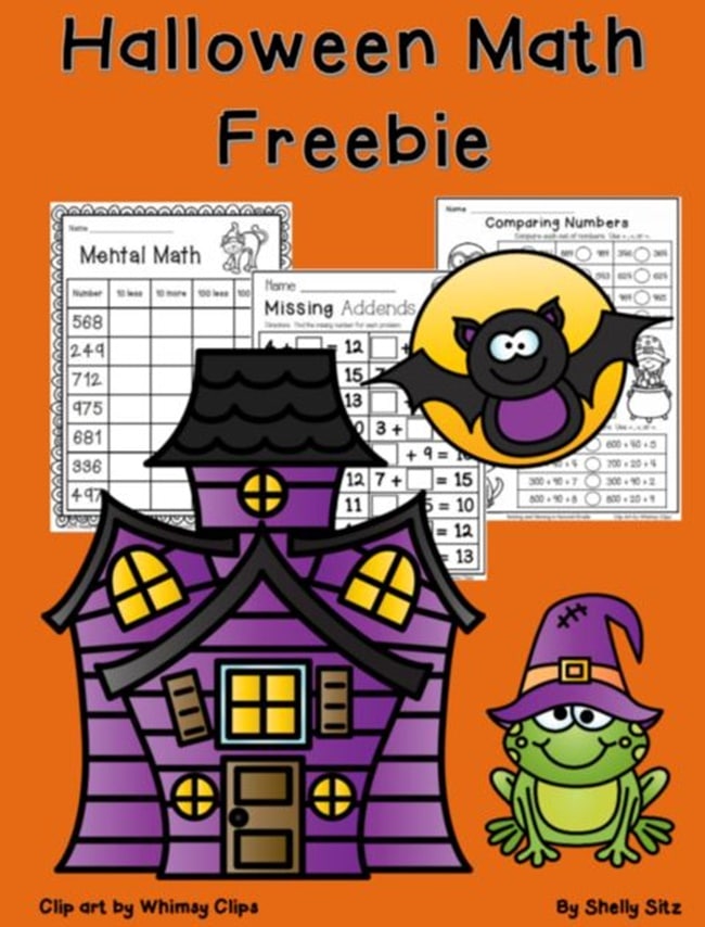 Halloween Worksheets for 2nd Grade {Math}